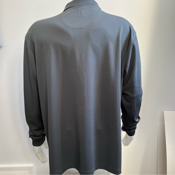 PGA Tour Long Sleeved Henley Polo Shirt - Picture 3 of 10